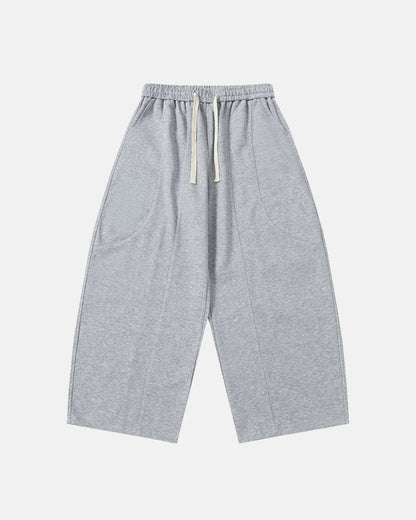 Grey Baggy Wide Leg Sweatpants | LCDEGO Streetwear