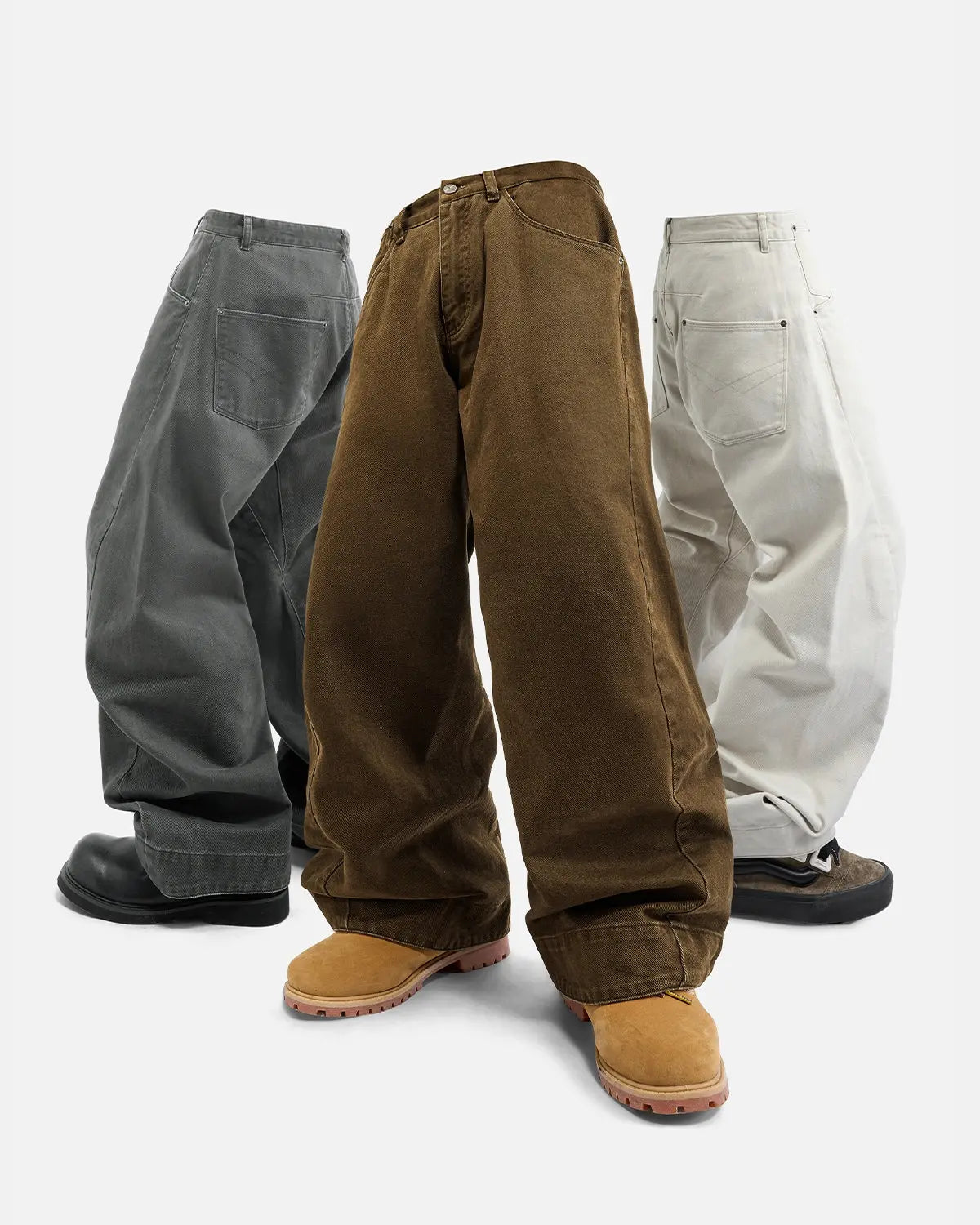 Stitching Flare Baggy Jeans | LCDEGO Streetwear