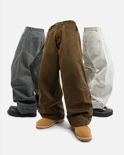 Stitching Flare Baggy Jeans | LCDEGO Streetwear
