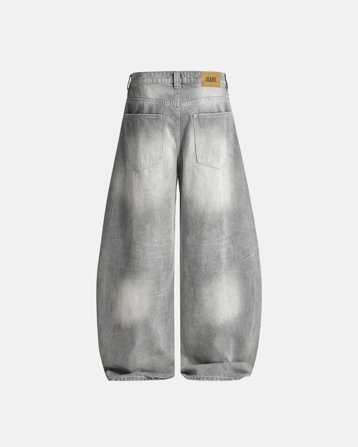 Blue Acid Wash Barrel Jeans | LCDEGO Streetwear