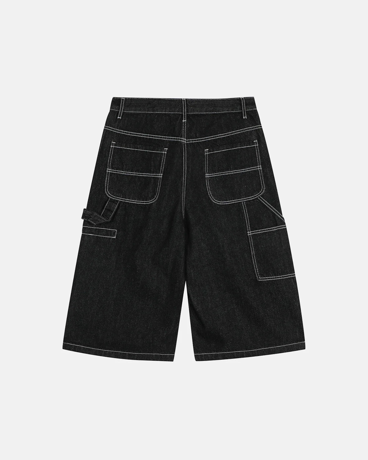 Contrast Stitching Raw Cargo Jorts | LCDEGO Streetwear