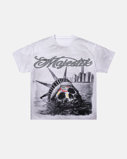 Rhinestone Washed Graphic T-Shirt | LCDEGO Streetwear