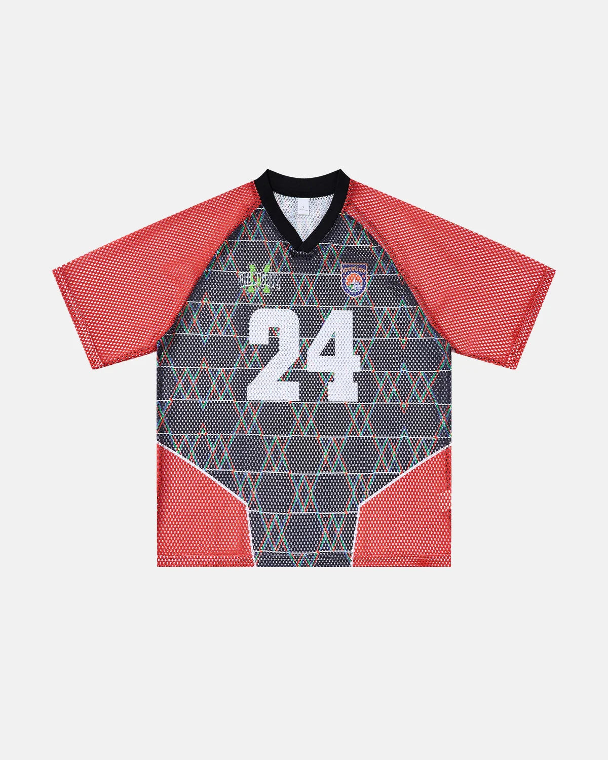 Color-Block Oversized Mesh Jersey | LCDEGO Streetwear