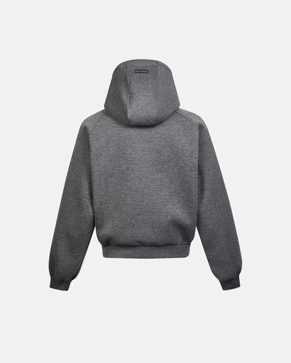LCDEGO Grey Boxy Zip Up Hoodies