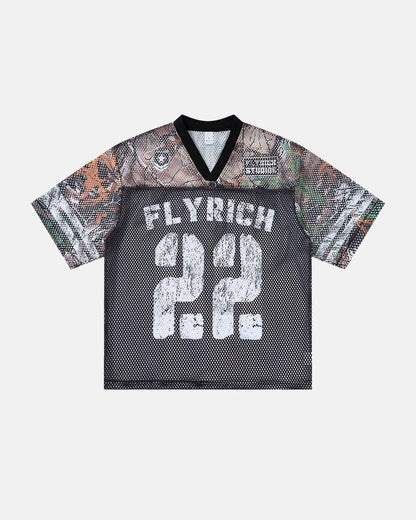 Camo Mesh Digital Print Jersey Tee | LCDEGO Streetwear