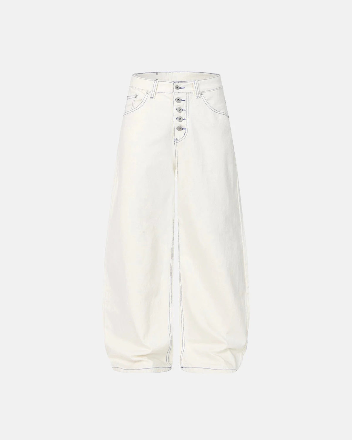 Contrast Stitch Baggy Jeans | LCDEGO Streetwear