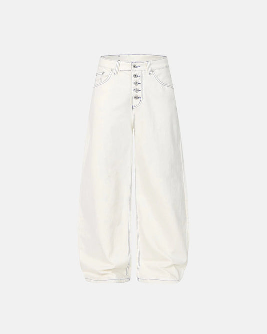 Contrast Stitch Baggy Jeans | LCDEGO Streetwear