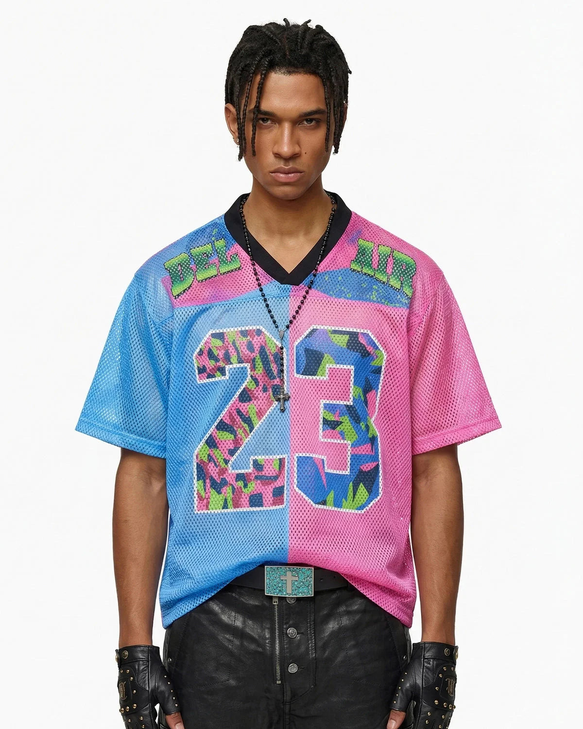 Camo Graphic Mesh Jersey Tee | LCDEGO Streetwear