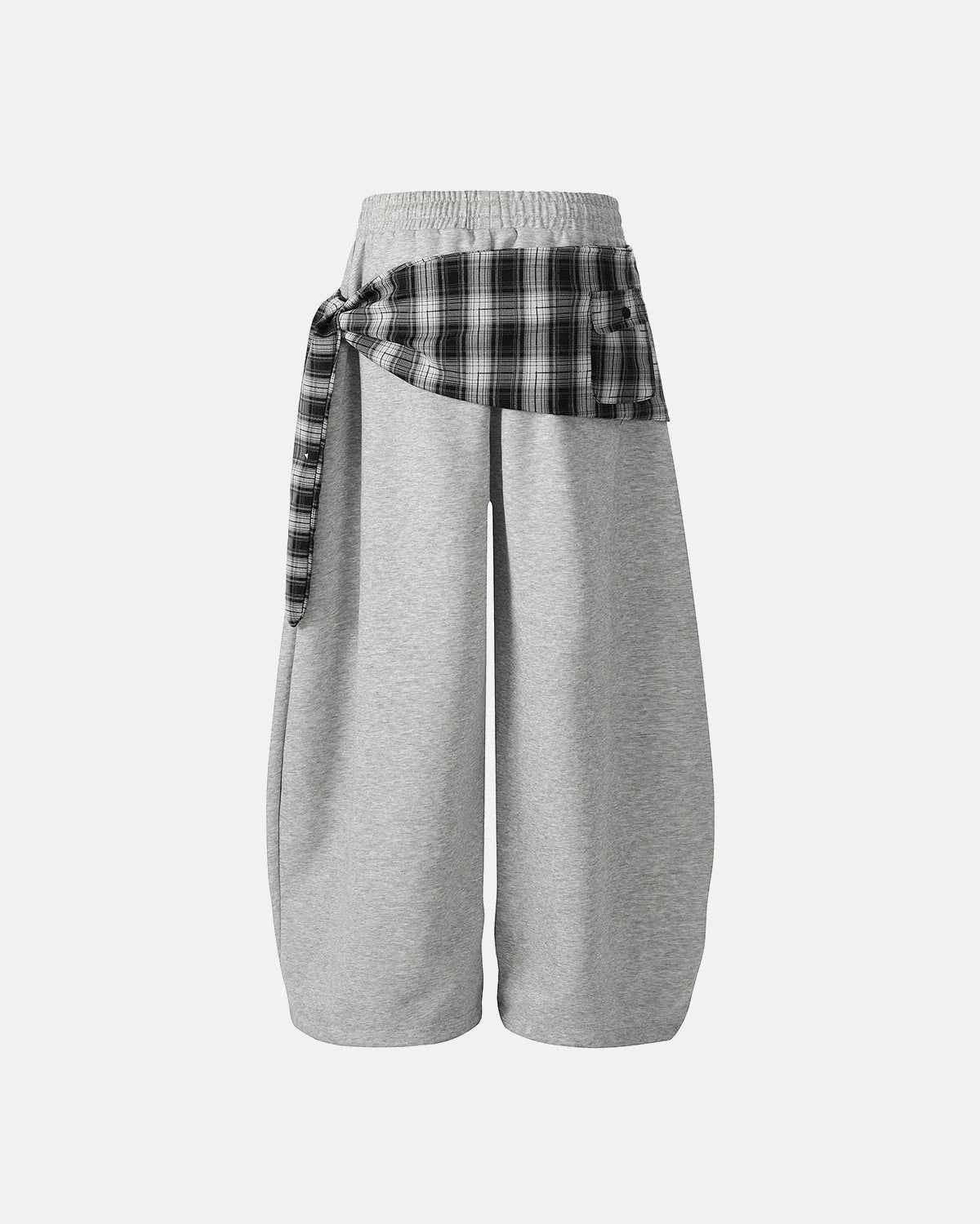 Plaid Layered Baggy Sweatpants | LCDEGO Streetwear