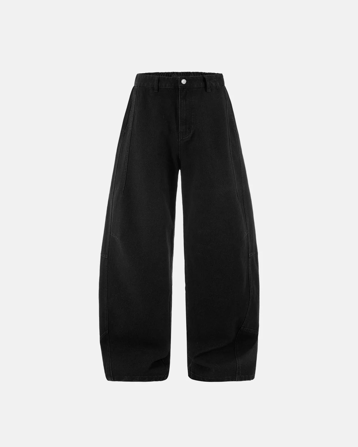 Acid Washed Black Barrel Jeans | LCDEGO Streetwear