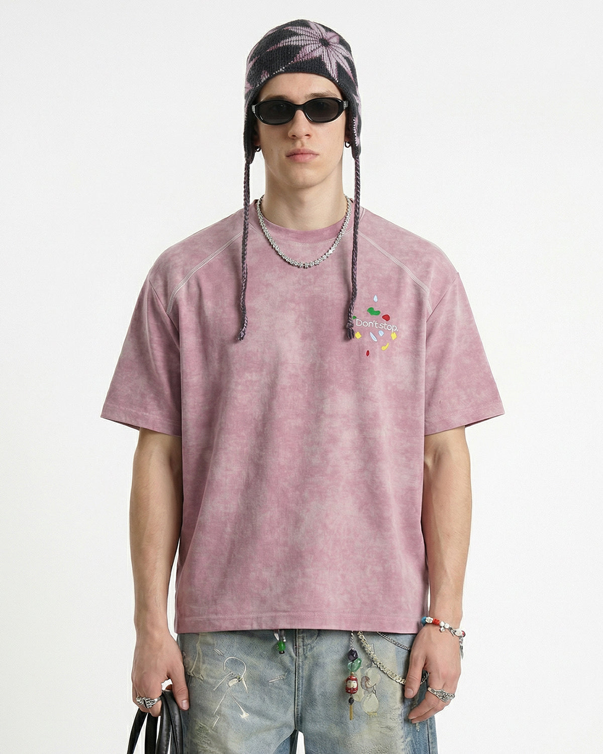 Snow Washed Puff Print T-Shirt | LCDEGO Streetwear