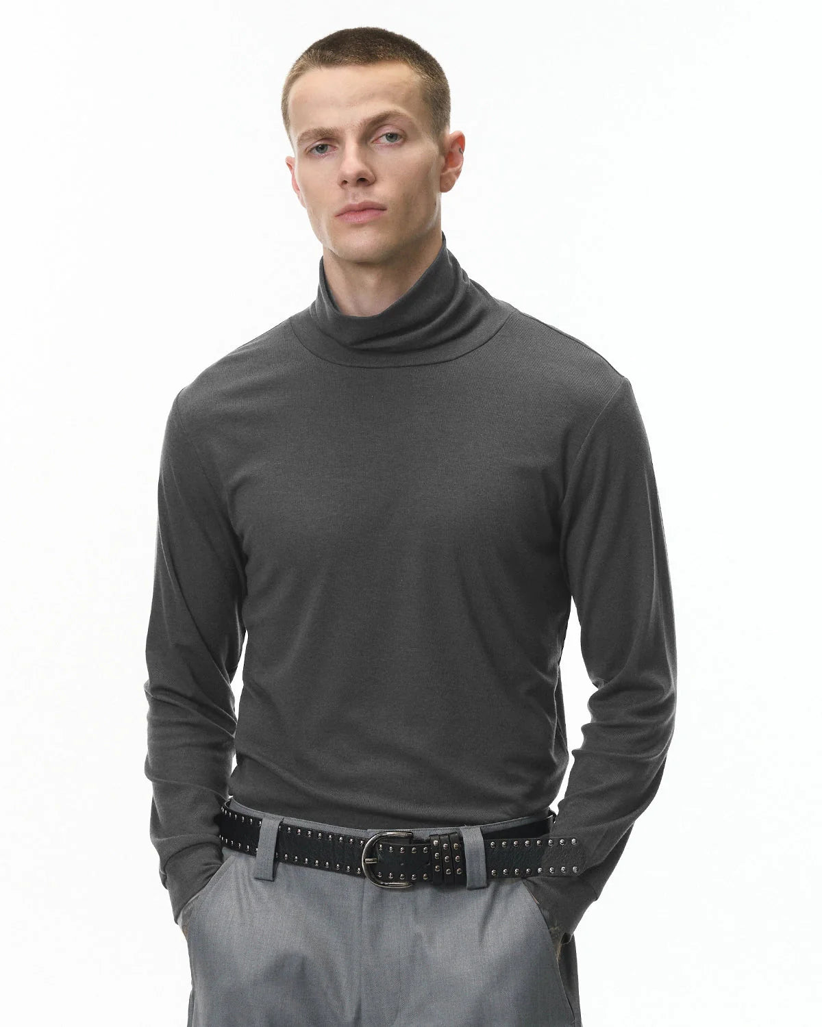 Wool-Blend Turtleneck Tees | LCDEGO Streetwear