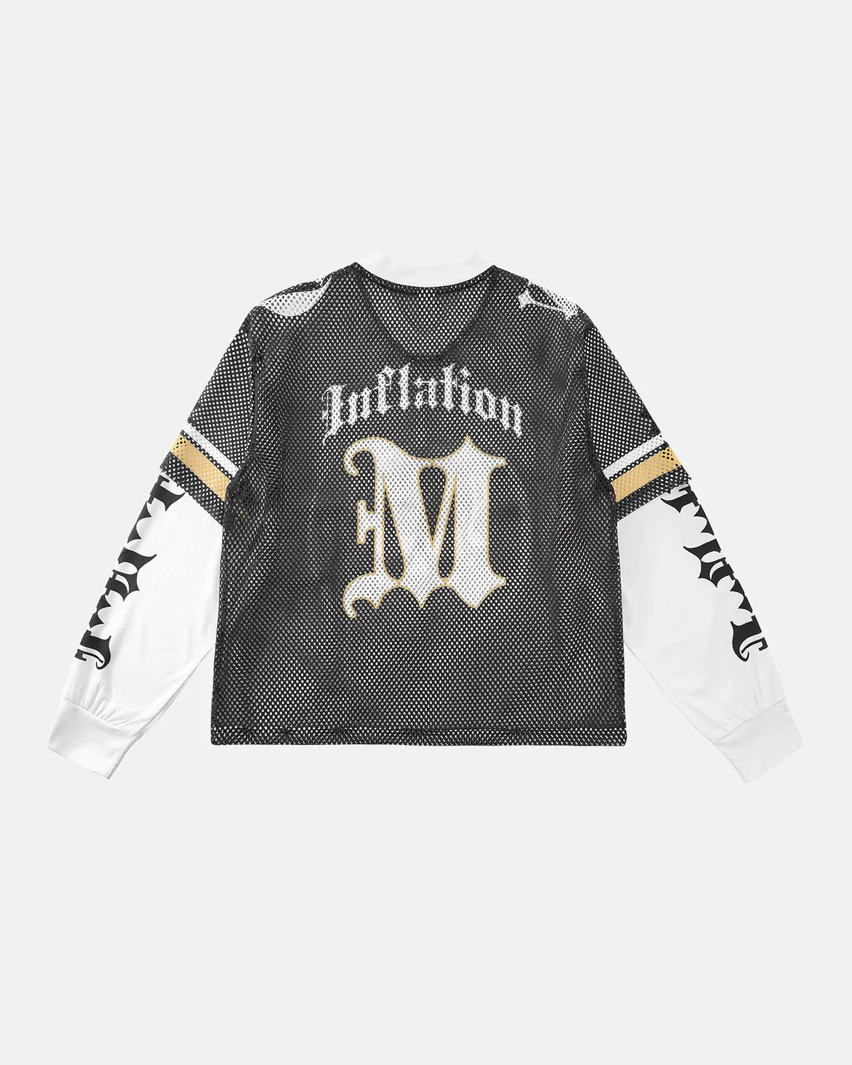 Mesh Skeleton Print Long Sleeve Tee | LCDEGO Streetwear