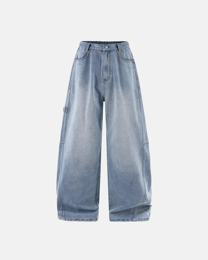 Distressed Wide Leg Cargo Jeans | LCDEGO Streetwear