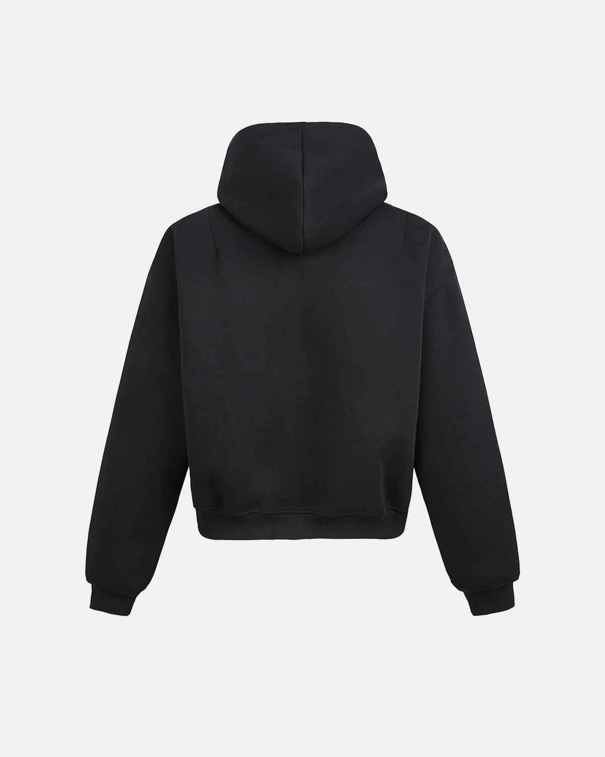 Black Boxy Full Zip Up Hoodies | LCDEGO Streetwear