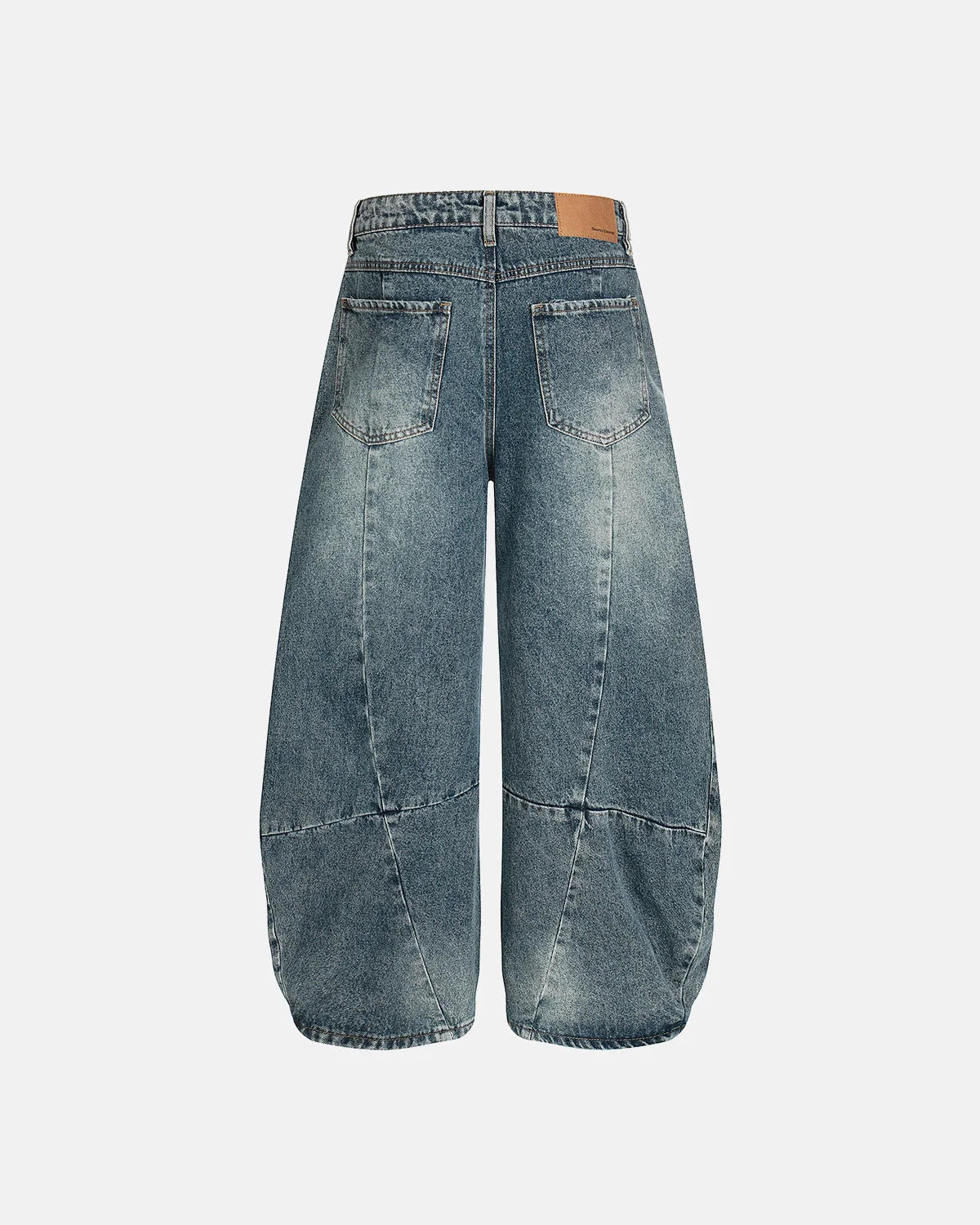 Whisker Acid Washed Barrel Jeans| LCDEGO Streetwear