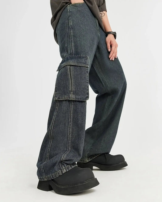 Multi Pockets Cargo Baggy Jeans | LCDEGO Streetwear