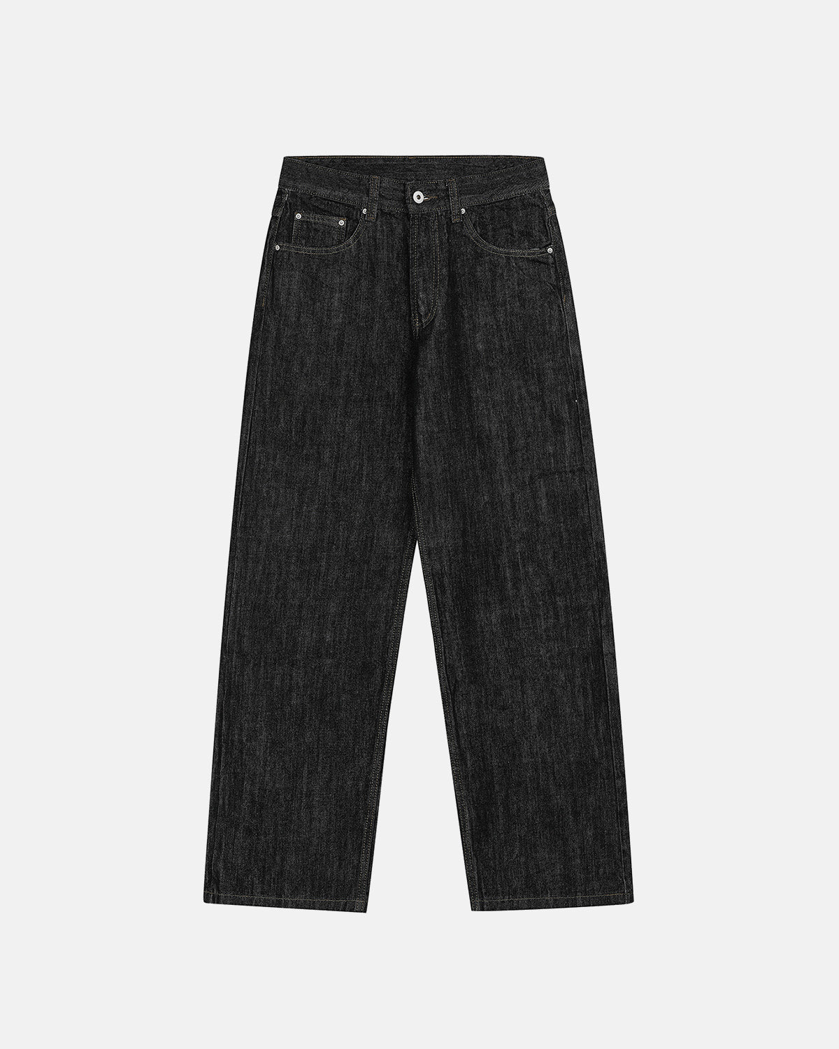 Raw Straight-leg Denim Pants | LCDEGO Streetwear