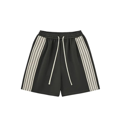 Striped Wide Leg Shorts | LCDEGO Streetwear