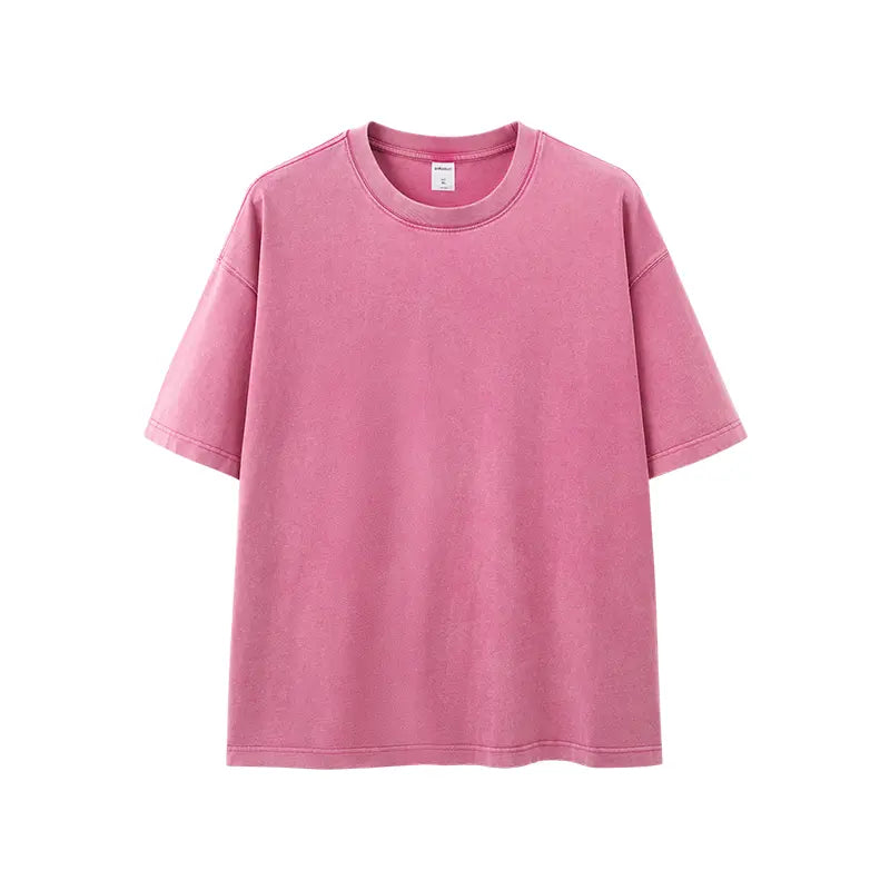 Heavy Boxy Fit Washed Tees | LCDEGO Streetwear