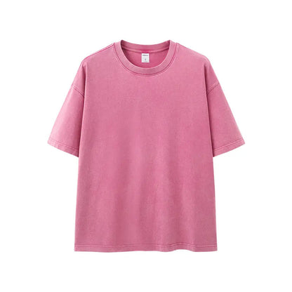 Heavy Boxy Fit Washed Tees | LCDEGO Streetwear