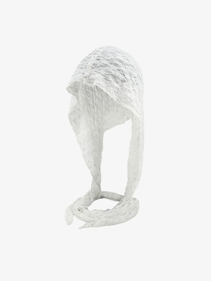 Vintage Lace Hollow Crochet Long Strap Headscarf Hat