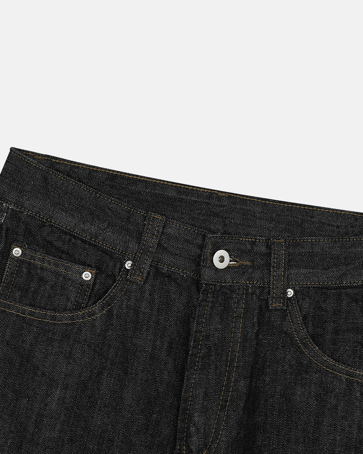 Raw Straight-leg Denim Pants | LCDEGO Streetwear