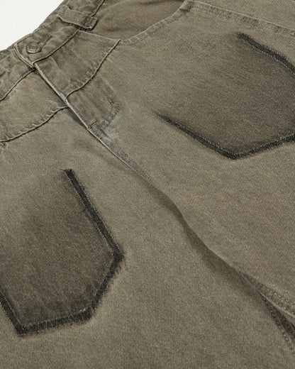 Deconstructed Cargo Baggy Jeans | LCDEGO Streetwear