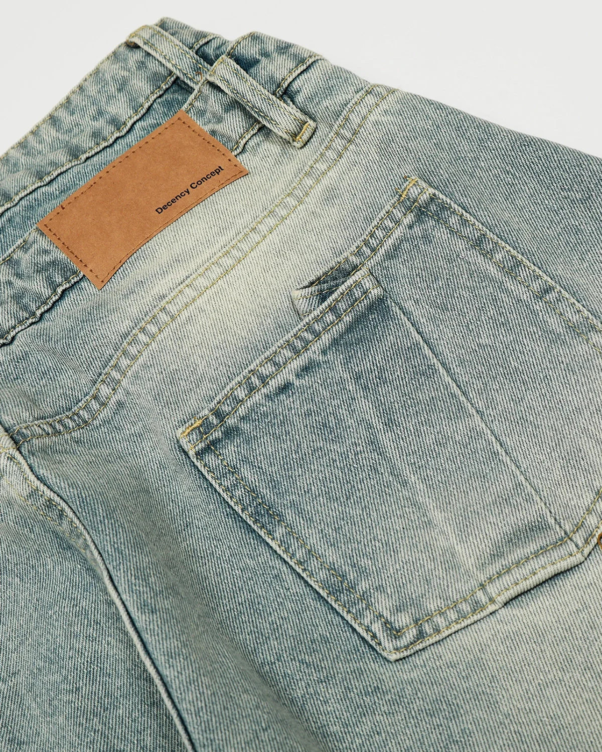 Double Waist Acid Washed Baggy Jeans | LCDEGO streetwear