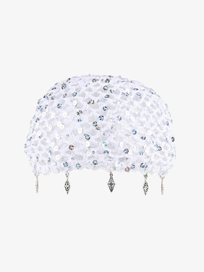 Vintage Sequin Mesh Beaded Fringe Cap