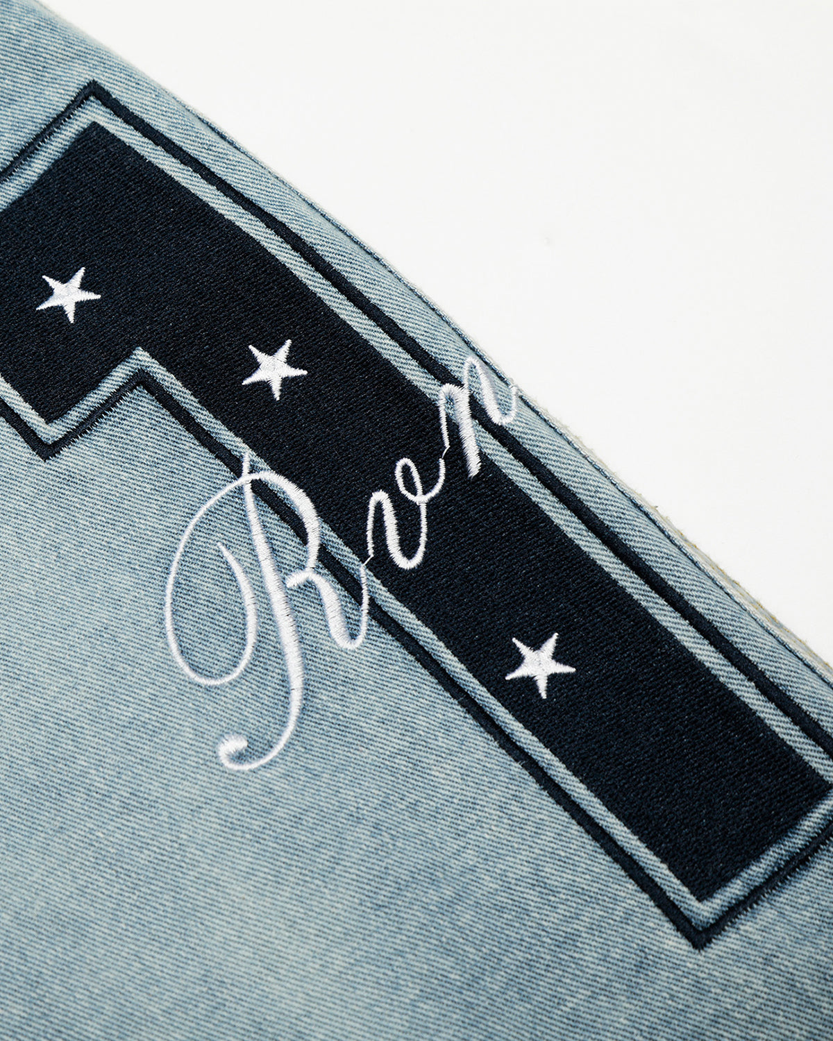 Star Embroidered Pocket Barrel Jeans | LCDEGO Streetwear