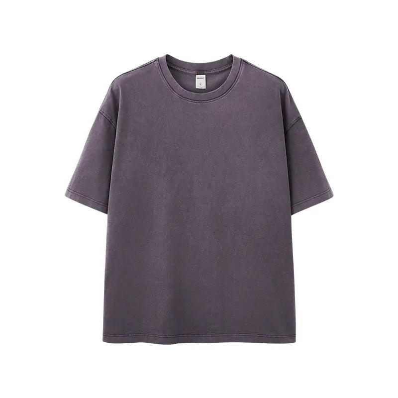Heavy Boxy Fit Washed Tees | LCDEGO Streetwear
