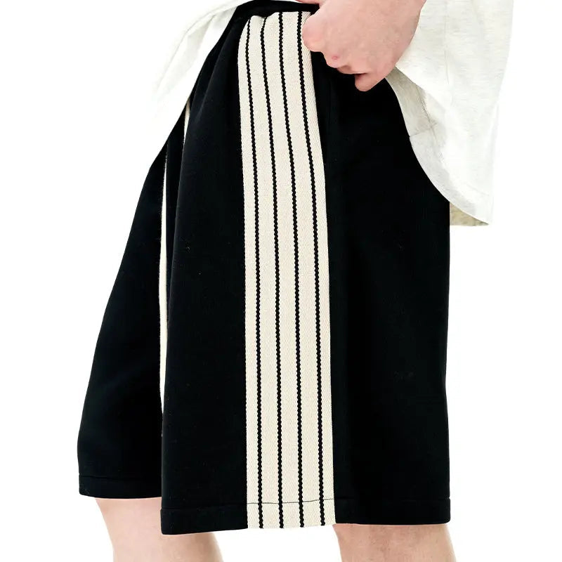 Striped Wide Leg Shorts | LCDEGO Streetwear