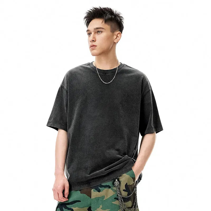 Distressed Oversized Washed Tees | LCDEGO Streetwear