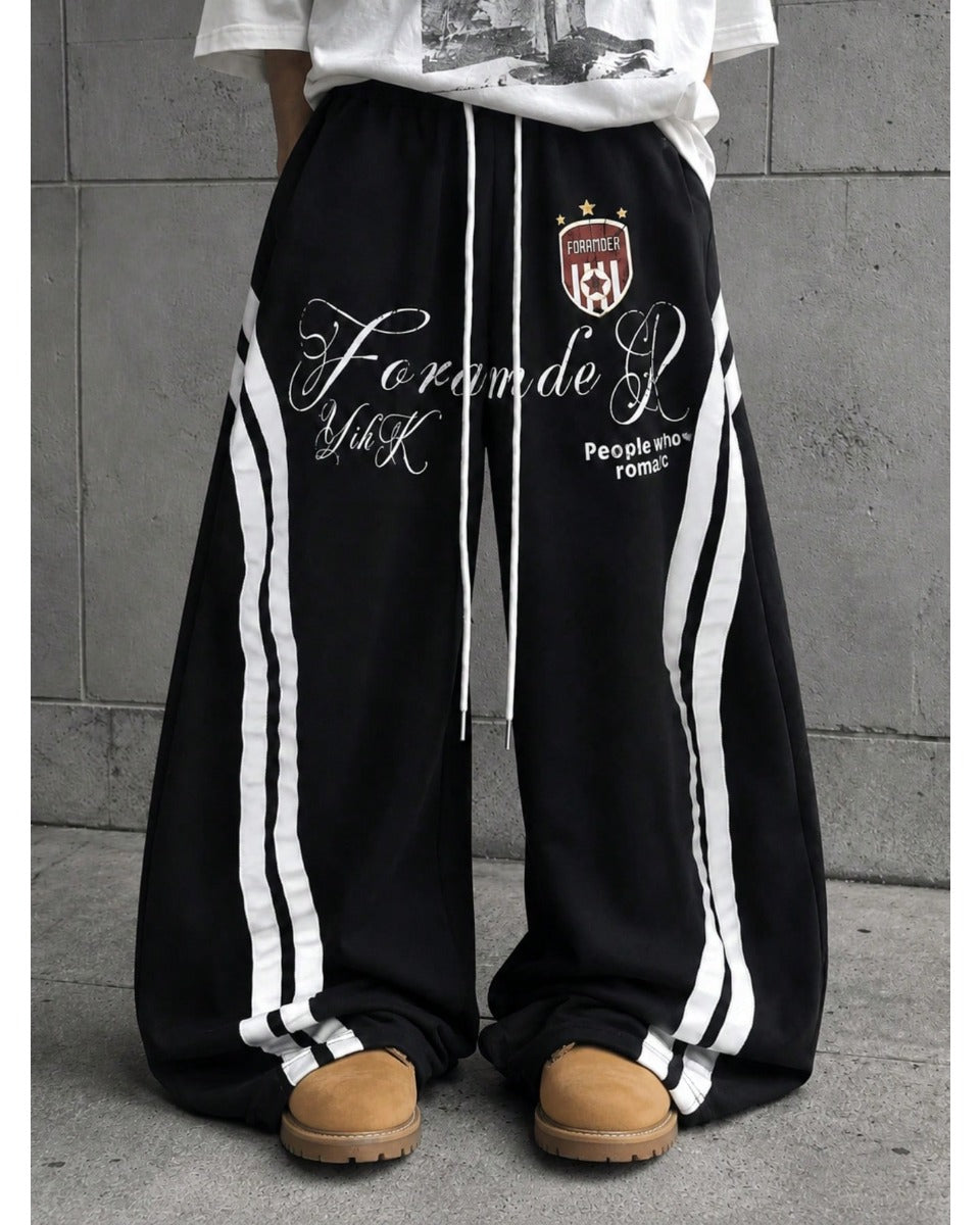 Washed Stripe Barrel Sweatpants | LCDEGO