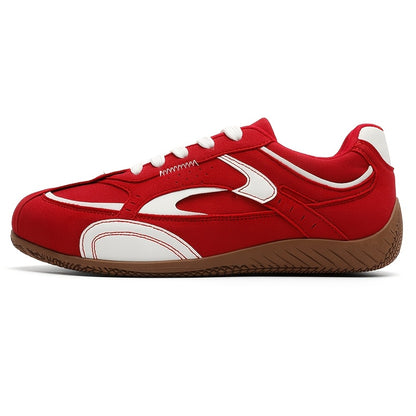 Couple's Fashion Casual Sneakers, British Low-Top Flat Racing Shoes, Lightweight Comfortable Street Trendy Shoes