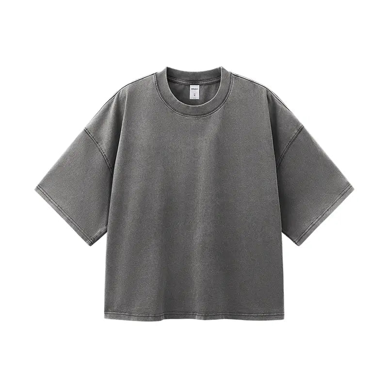 Heavy Boxy Fit Washed Tees | LCDEGO Streetwear