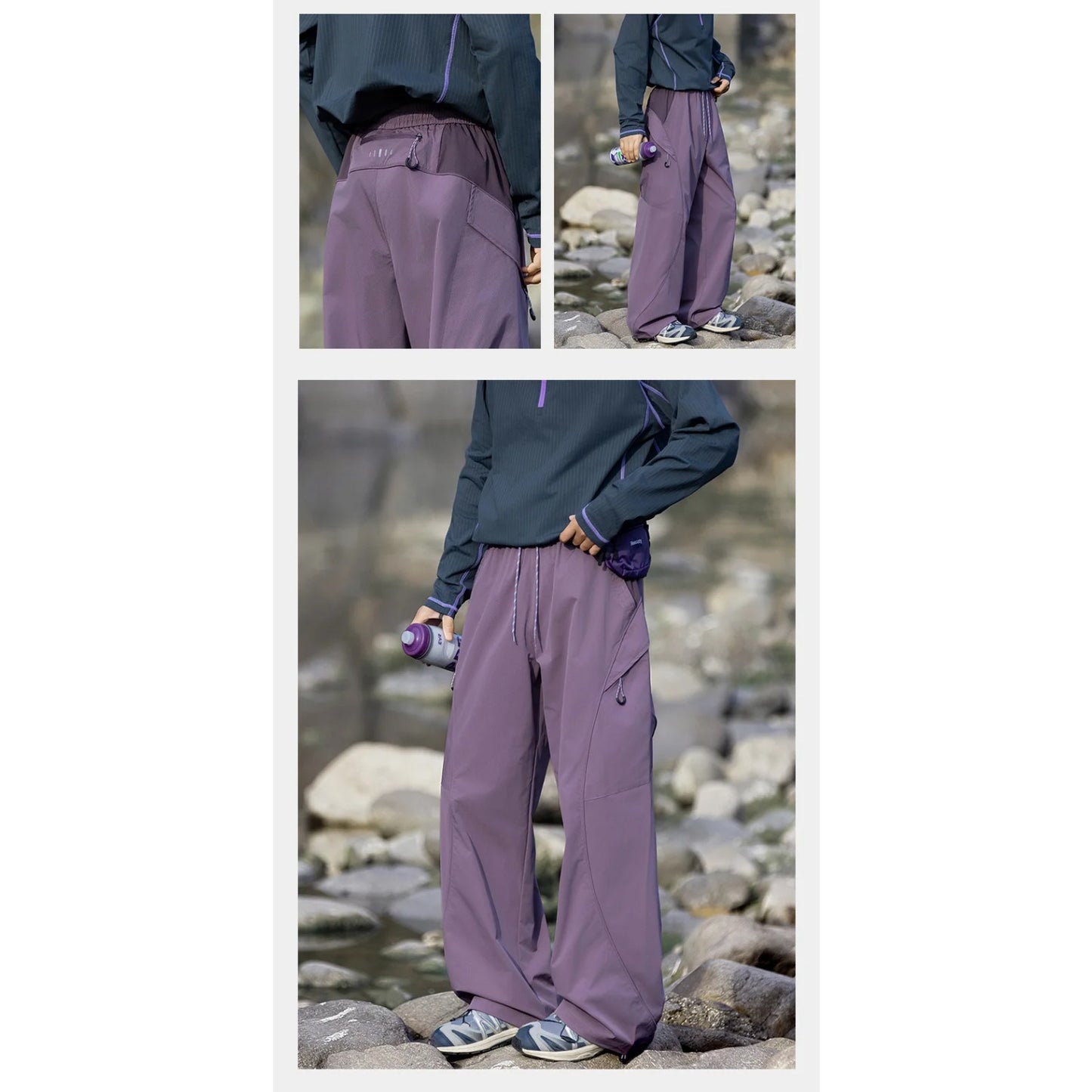 Outdoor Waterproof Quick Dry Sport Hiking Pant Men Women Loose Casual Techwear Track Cargo Pant Joggers Sweatpants Trousers