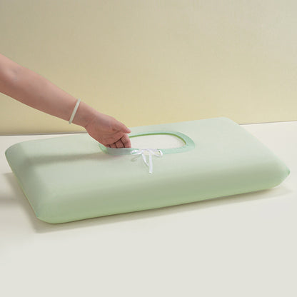 Instant Cooling Ice Silk Summer Pillowcase | Modern Minimalist Breathable Pillow Protector | Premium Vegan Silk Alternative (4 Colors)