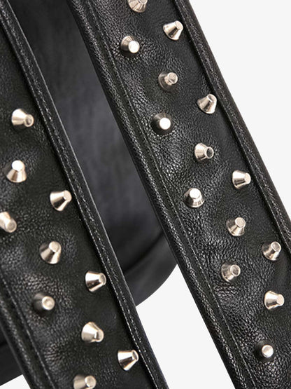 Rivet Crocodile-Print Backpack - 2464
