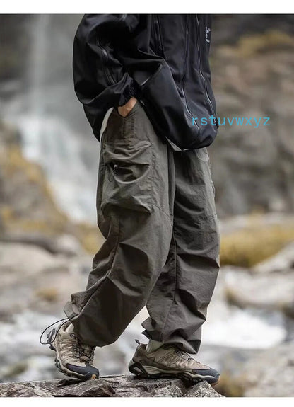 Parachute Cargo Pants Men Oversize Outdoor Casual Trousers Male Waterproof Pants