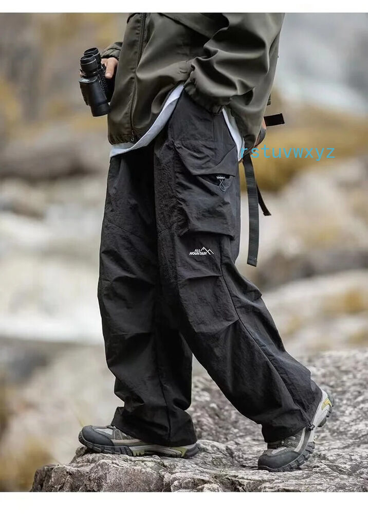 Parachute Cargo Pants Men Oversize Outdoor Casual Trousers Male Waterproof Pants