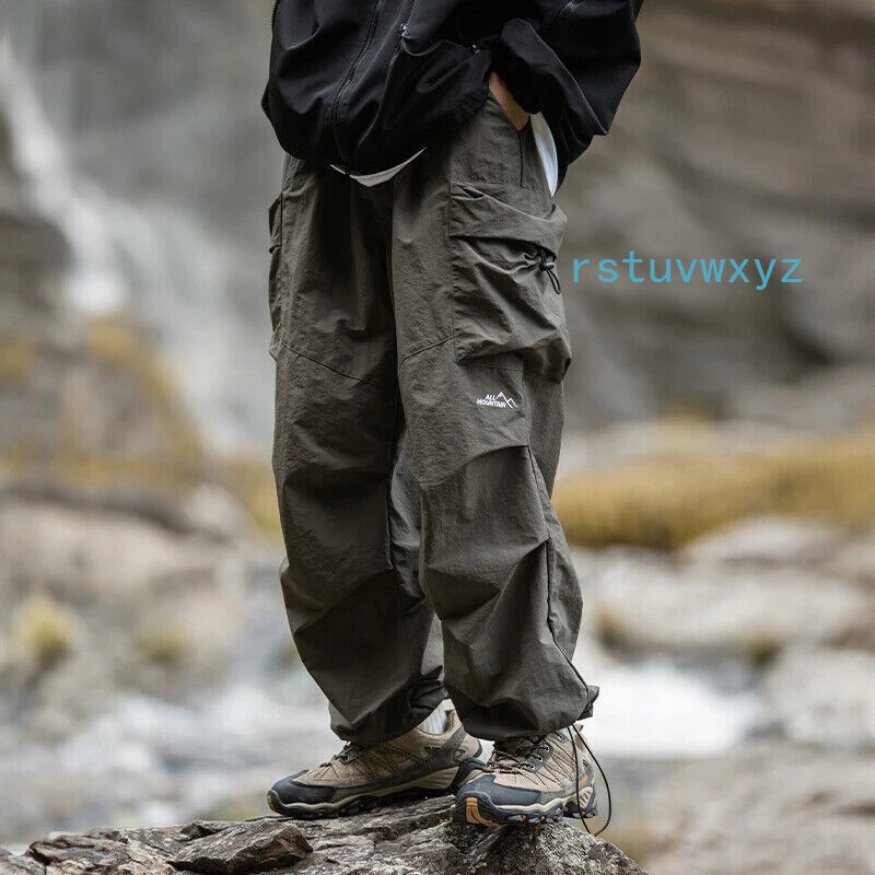 Parachute Cargo Pants Men Oversize Outdoor Casual Trousers Male Waterproof Pants